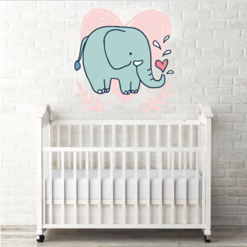 Αυτοκόλλητο τοίχου Παιδικά ελέφαντας